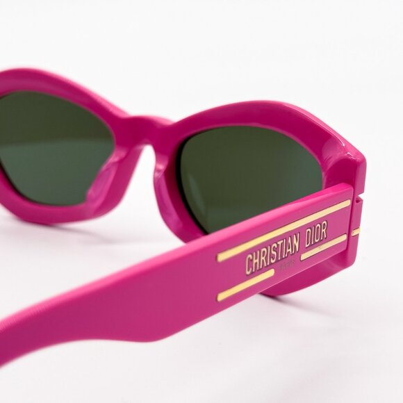 NEW DIORSIGNATURE B1U 73C0 PINK GEOMETRIC WOMEN SUNGLASSES DIOR SIGNATURE - Picture 9 of 12
